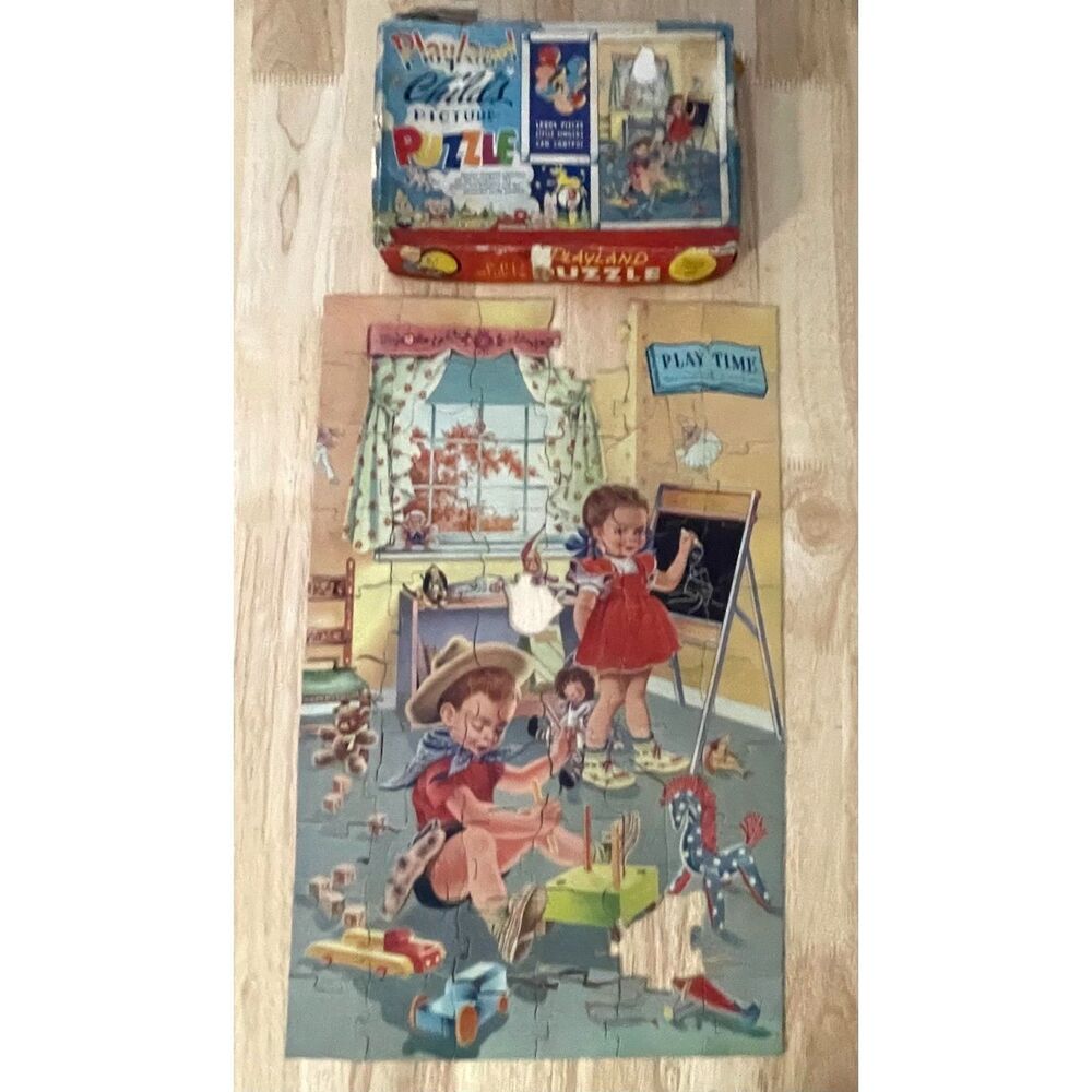 Vintage 1945 Jaymar Playland Child’s Picture Puzzle Series No. 1 Incomplete